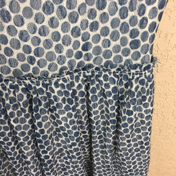 SALE
 Anthro Sparrow Blue Polka Dot Aline DressE41 - Picture 3 of 8